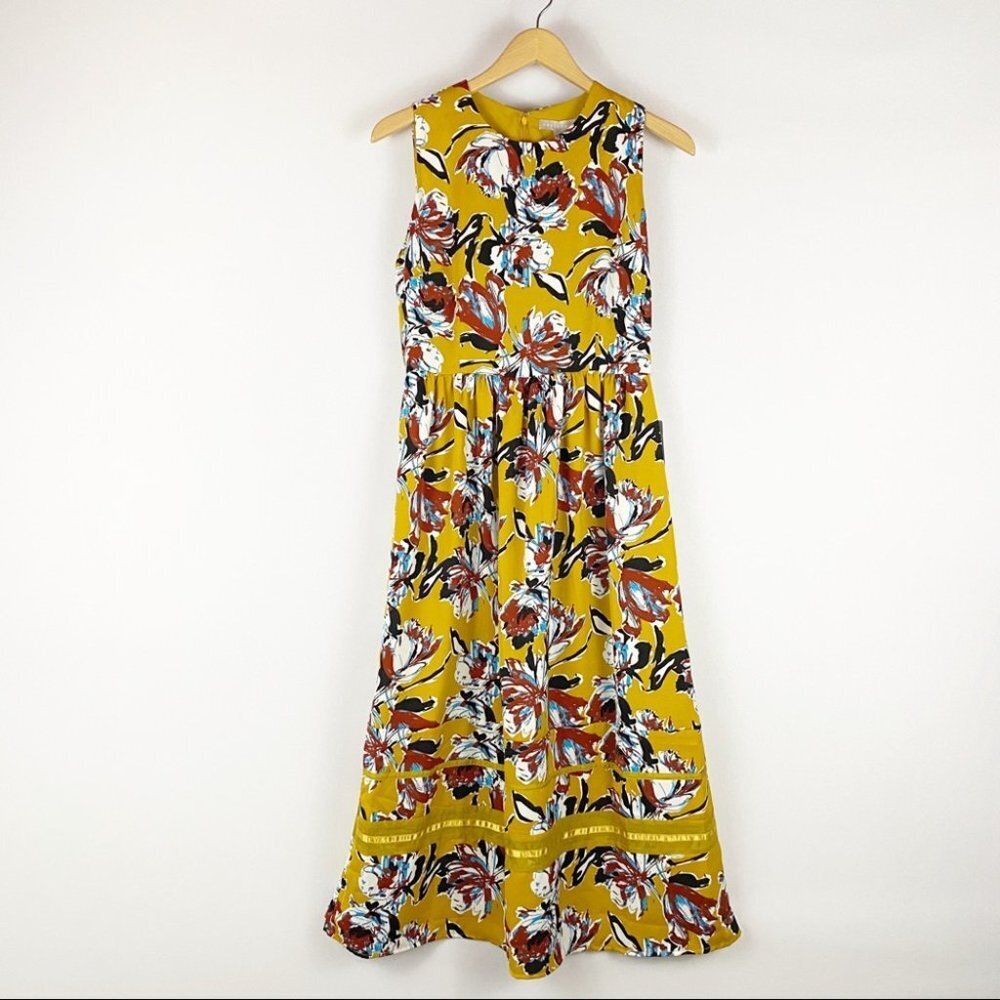 Chelsea28 High-Waisted Floral Midi Dress S - Picture 2 of 14